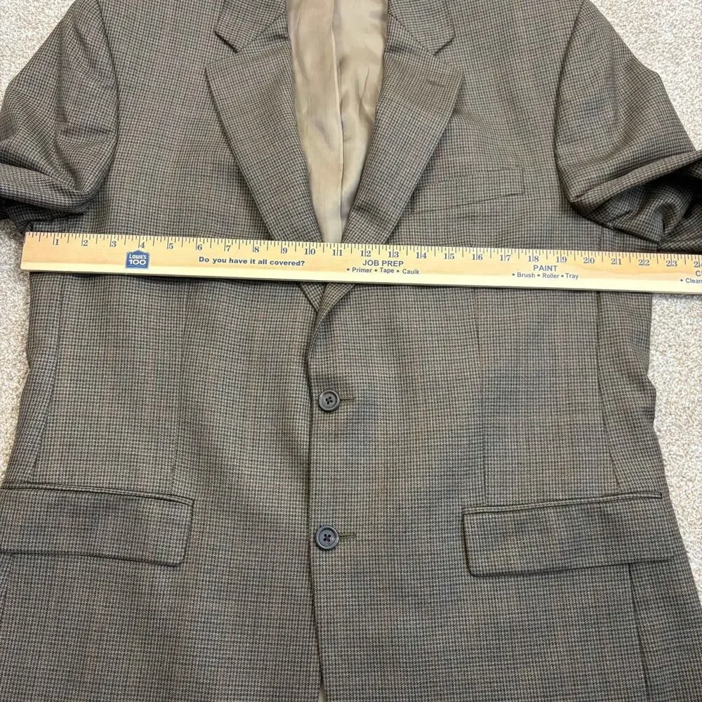 LAUREN Ralph Lauren Houndstooth Wool Sport Coat Blazer Mens Size 42L Business
